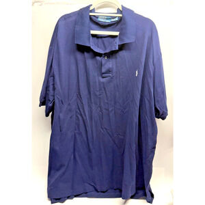 POLO Ralph Lauren Men's 4XB Big Classic Fit Short Sleeve Polo Shirt Navy Blue